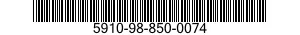 5910-98-850-0074  5910988500074 988500074