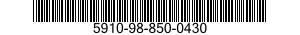 5910-98-850-0430 CAPACITOR,VARIABLE,GAS DIELECTRIC 5910988500430 988500430