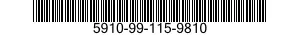 5910-99-115-9810 CAPACITOR,FIXED,ELECTRICAL 5910991159810 991159810