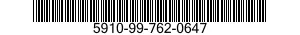 5910-99-762-0647 CAPACITOR,FIXED,MICA DIELECTRIC 5910997620647 997620647