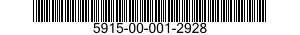 5915-00-001-2928 FILTER,BAND SUPPRESSION 5915000012928 000012928