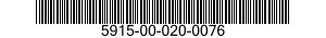 5915-00-020-0076 FILTER,BAND PASS 5915000200076 000200076