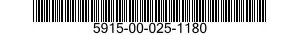 5915-00-025-1180 CAPACITOR-RESISTOR 5915000251180 000251180