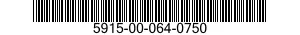 5915-00-064-0750 FILTER,LOW PASS 5915000640750 000640750
