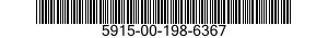 5915-00-198-6367  5915001986367 001986367