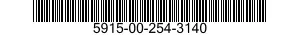 5915-00-254-3140 FILTER,RADIO FREQUENCY INTERFERENCE 5915002543140 002543140