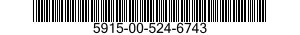 5915-00-524-6743 FILTER,RADIO FREQUENCY INTERFERE 5915005246743 005246743