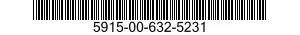 5915-00-632-5231 FILTER,RADIO FREQUENCY INTERFERENCE 5915006325231 006325231