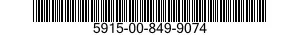 5915-00-849-9074 FILTER,BAND PASS 5915008499074 008499074