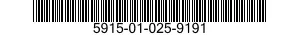 5915-01-025-9191 FILTER,RADIO FREQUENCY INTERFERENCE 5915010259191 010259191