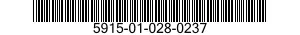 5915-01-028-0237 FILTER,RADIO FREQUENCY INTERFERENCE 5915010280237 010280237