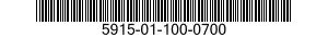 5915-01-100-0700 FILTER,RADIO FREQUENCY INTERFERENCE 5915011000700 011000700