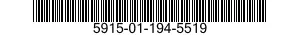 5915-01-194-5519 FILTER,RADIO FREQUENCY INTERFERENCE 5915011945519 011945519