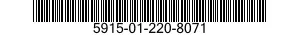 5915-01-220-8071 FILTER,RADIO FREQUENCY INTERFERENCE 5915012208071 012208071