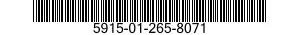 5915-01-265-8071 FILTER,RADIO FREQUENCY INTERFERENCE 5915012658071 012658071