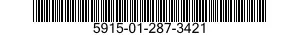 5915-01-287-3421 FILTER,RADIO FREQUENCY INTERFERENCE 5915012873421 012873421