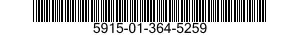 5915-01-364-5259 FILTER,RADIO FREQUENCY INTERFERENCE 5915013645259 013645259