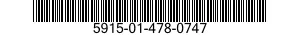 5915-01-478-0747 FILTER,RADIO FREQUENCY INTERFERENCE 5915014780747 014780747