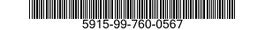 5915-99-760-0567 FILTER,AIRCRAFT INSTRUMENTS 5915997600567 997600567