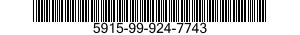 5915-99-924-7743 FILTER,RADIO FREQUENCY INTERFERENCE 5915999247743 999247743