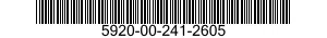 5920-00-241-2605  5920002412605 002412605
