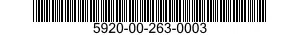 5920-00-263-0003  5920002630003 002630003
