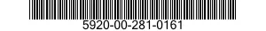 5920-00-281-0161 FUSE,CARTRIDGE 5920002810161 002810161