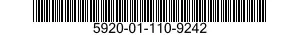 5920-01-110-9242 FUSE,CARTRIDGE 5920011109242 011109242