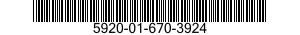 5920-01-670-3924 FUSE,CARTRIDGE 5920016703924 016703924