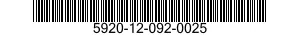 5920-12-092-0025  5920120920025 120920025