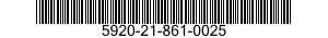 5920-21-861-0025  5920218610025 218610025