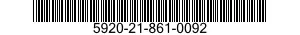 5920-21-861-0092 FUSE,CARTRIDGE 5920218610092 218610092