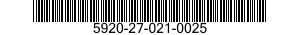5920-27-021-0025 FUSE,CARTRIDGE 5920270210025 270210025
