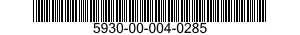 5930-00-004-0285 SWITCH,ROTARY 5930000040285 000040285