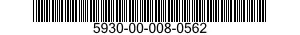 5930-00-008-0562 SWITCH,ROTARY 5930000080562 000080562