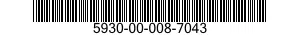 5930-00-008-7043 SWITCH ASSEMBLY 5930000087043 000087043