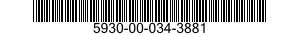 5930-00-034-3881 SWITCH,INERTIA 5930000343881 000343881
