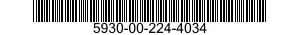 5930-00-224-4034 RETAINER,ELECTRICAL SWITCH 5930002244034 002244034