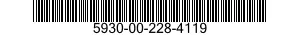5930-00-228-4119 SWITCH,TOGGLE 5930002284119 002284119