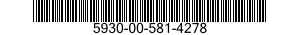 5930-00-581-4278 SWITCH,THERMOSTATIC 5930005814278 005814278