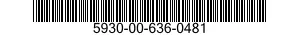 5930-00-636-0481 SWITCH,TOGGLE 5930006360481 006360481