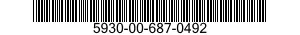5930-00-687-0492 SWITCH,PUSH-PULL 5930006870492 006870492