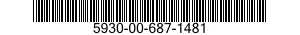 5930-00-687-1481 SWITCH,PUSH 5930006871481 006871481