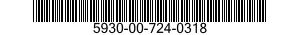 5930-00-724-0318 SWITCH ASSEMBLY 5930007240318 007240318