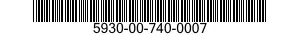 5930-00-740-0007  5930007400007 007400007
