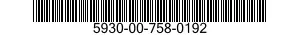 5930-00-758-0192  5930007580192 007580192