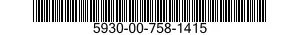 5930-00-758-1415 SWITCH,ROTARY 5930007581415 007581415