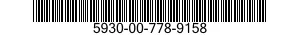 5930-00-778-9158 SWITCH,ROTARY 5930007789158 007789158