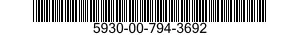 5930-00-794-3692 SWITCH,ROTARY 5930007943692 007943692