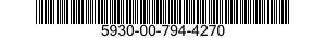 5930-00-794-4270 SWITCH,TOGGLE 5930007944270 007944270
